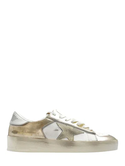 Golden Goose Platinum Leather Stardan Sneakers In Multi