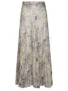 Golden Goose Pleated Floral Print Midi Skirt In Multi