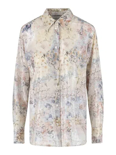 Golden Goose Pleated Shirt In Neutral