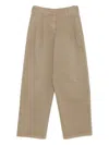 Golden Goose Pleated Wide-leg Trousers In Brown