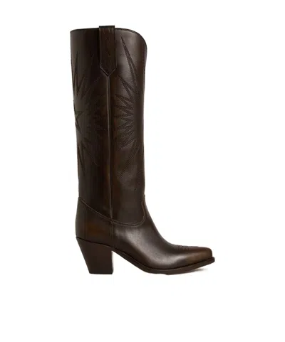 Golden Goose Pointed-toe Boots In Brown