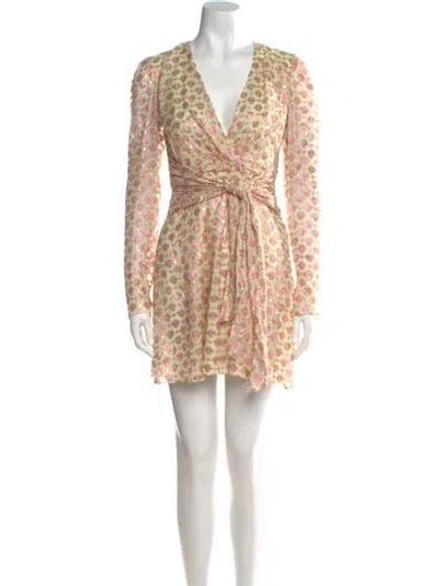 Pre-owned Golden Goose Polka Dot Print Mini Dress In Neutral