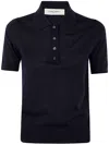Golden Goose Navy Blue Polo In Virgin Wool In Blue