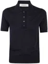 Golden Goose Polo Knit Short Sleeves In Merino Wool Clothing In Black