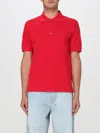 Golden Goose Polo Shirt With Regular Collar And Short Sleeves In Red