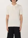 Golden Goose Polo In White Cotton In Yellow Cream