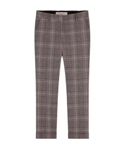 Golden Goose Prince Of Wales Cigarette Pants In Gray