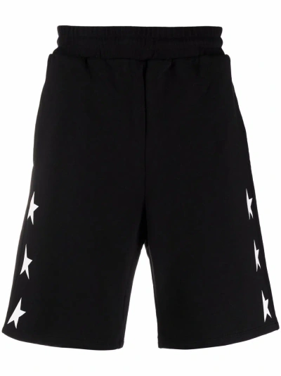 Golden Goose Printed Bermuda Shorts In Black  