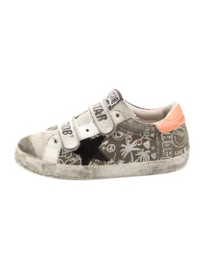 Pre-owned Golden Goose Babies' Printed Canvas Sneakers In Brown