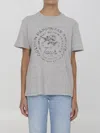 Golden Goose Gray Cotton Graphic Print T-shirt In Grey