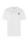 Golden Goose Logo Print Cotton T Shirt In White