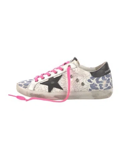 Pre-owned Golden Goose Printed Distressed Accents Sneakers In Neutral