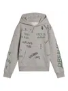 Golden Goose Printed Fleece Hoodie In Gray