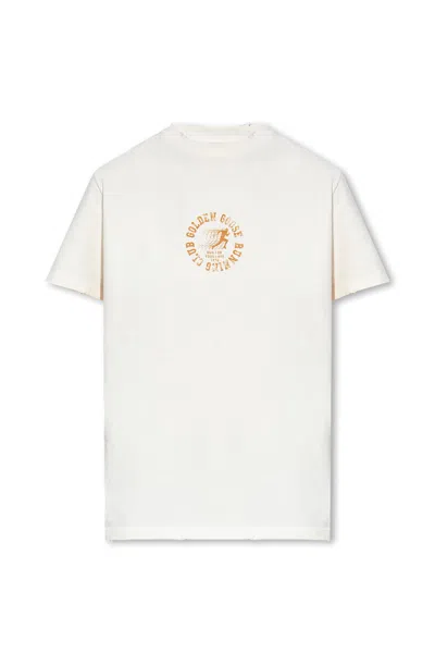 Golden Goose Printed T-shirt In Heritage White