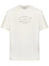 Golden Goose White Crewneck T-shirt With Logo Print On The Front In White