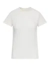 Golden Goose Viscose Blend T-shirt With Ribbed Crew Neck And Front Print In White