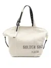 Golden Goose Spacious Beige Handbag With Dual Handles And Adjustable Strap In Nude & Neutrals