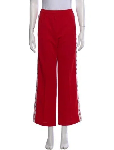 Pre-owned Golden Goose Printed Wide Leg Pants In Red