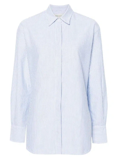 Golden Goose Pure Cotton Stylish Shirt In Blue