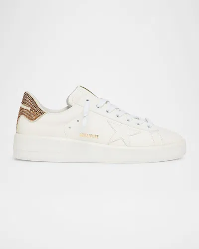 Golden Goose Pure Star Embellished Leather Low-top Sneakers