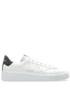 Golden Goose Mens Silver Com Pure Star Bio Logo-print Faux-leather Low-top Trainers In White/dark Green