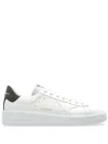 Golden Goose Mens Silver Com Pure Star Bio Logo-print Faux-leather Low-top Trainers In White/dark Green