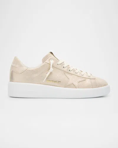 Golden Goose Pure Star Shimmer Leather Low-top Sneakers