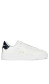 Golden Goose Pure Star Leather Sneaker In White & Blue