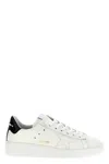 Golden Goose Deluxe Brand Contrasting Heel Sneakers With Logo Embellishments In White