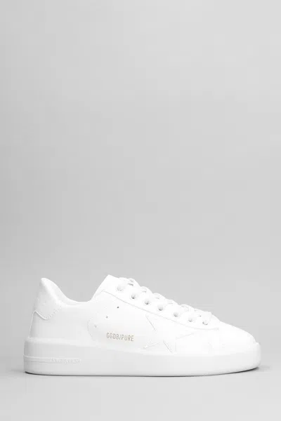 Golden Goose Pure Star Sneakers In White Leather