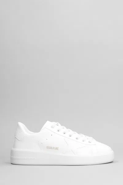 GOLDEN GOOSE PURE STAR SNEAKERS IN WHITE LEATHER