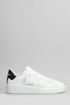 Golden Goose Leather Sneakers With Back Contrasting Patch In White
