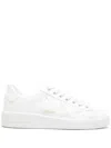 Golden Goose Star Patch White Round Toe Sneakers In White