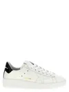 Golden Goose Deluxe Brand Contrasting Heel Sneakers With Logo Embellishments In White