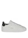 Golden Goose Purestar White Star And Matte Green Heel Tab Women's Sneakers In White