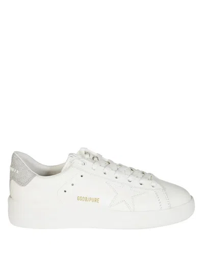 Golden Goose Pure Star Upper Glitter White Leather Sneakers