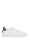 Golden Goose Purestar Glittered Lace-up Sneakers In White