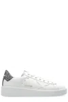 Golden Goose Purestar Glittered Lace-up Sneakers In Grey