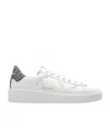 Golden Goose Purestar Glittered Lace-up Sneakers In White