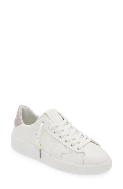 Golden Goose Purestar Low Top Sneaker In White/ Lilac