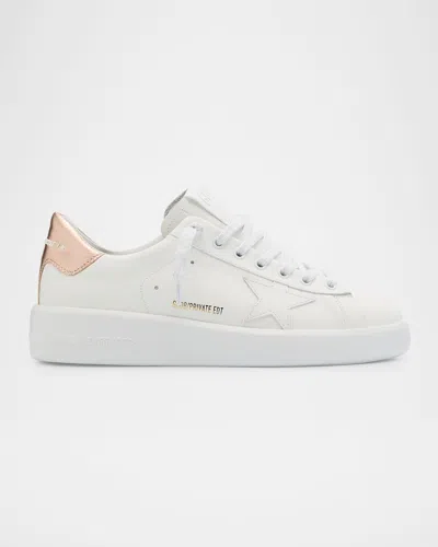 Golden Goose Purestar Mixed Leather Low-top Sneakers In Multi