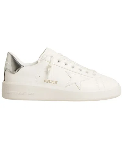 Golden Goose Pure-star Lacing Low-top Sneakers In White_silver