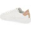 Golden Goose Purestar Mixed Leather Low-top Sneakers In Optic White/champagne Beige