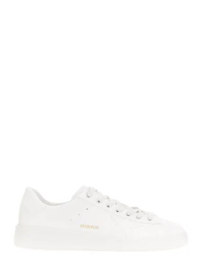 Golden Goose Purestar Sneaker With Logo In White