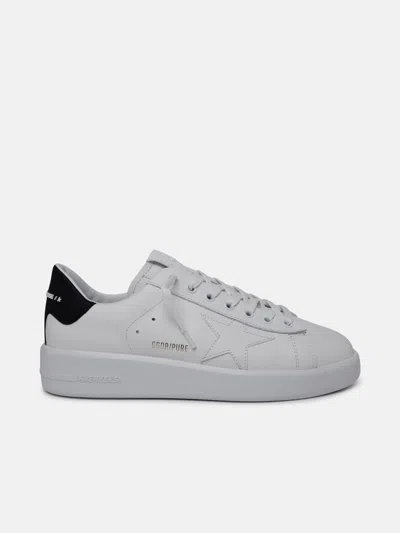 Golden Goose Purestar Sneakers In White Calf Leather