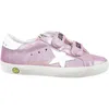 Golden Goose Purple Old School Sneakers For Girl With Star In Pink