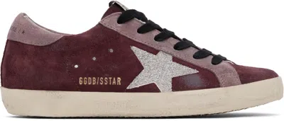 Golden Goose Purple Super-star Classic Sneakers In 82867 Madera/twiligh