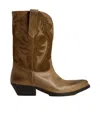 Golden Goose Wish Star Embroidered Leather Boots In Brown