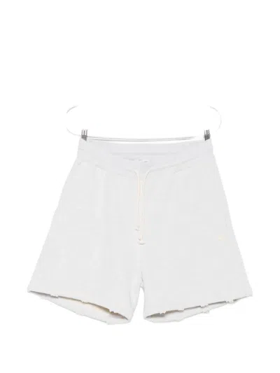 Golden Goose Raw-cut Track Shorts In Gray