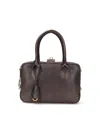 Golden Goose Rectangular Brown Leather Handbag With Gold-tone Hardware In Brown